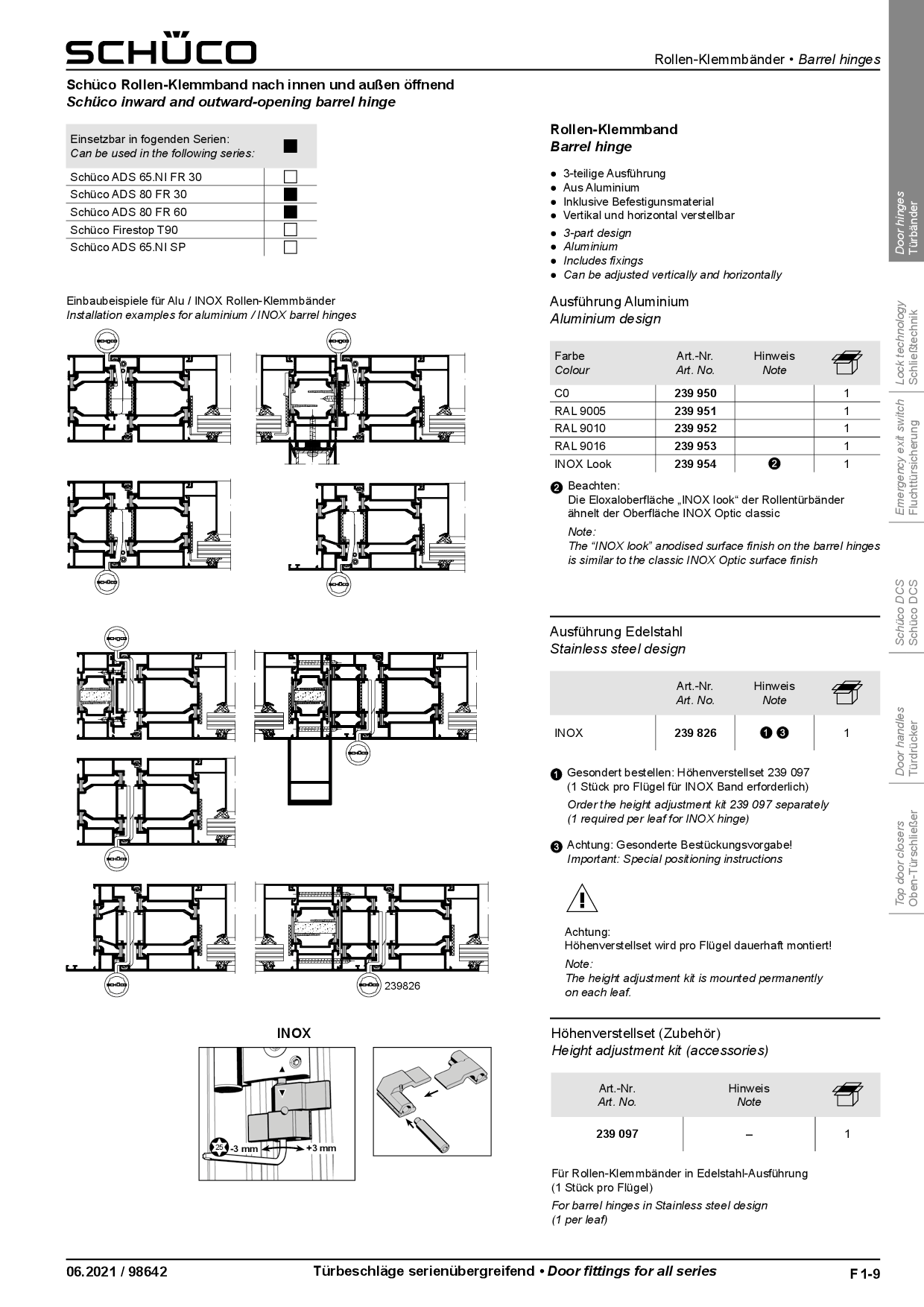 Schüco 239950 Rollen-Klemmband, C0 silber (Vorgängerartikel 239330)