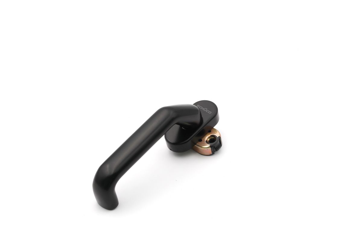Schueco-T-rdr-cker-schwarz-210752-01-03 Schüco 210752 Türdrücker Halbgarnitur, RAL 9005 schwarz