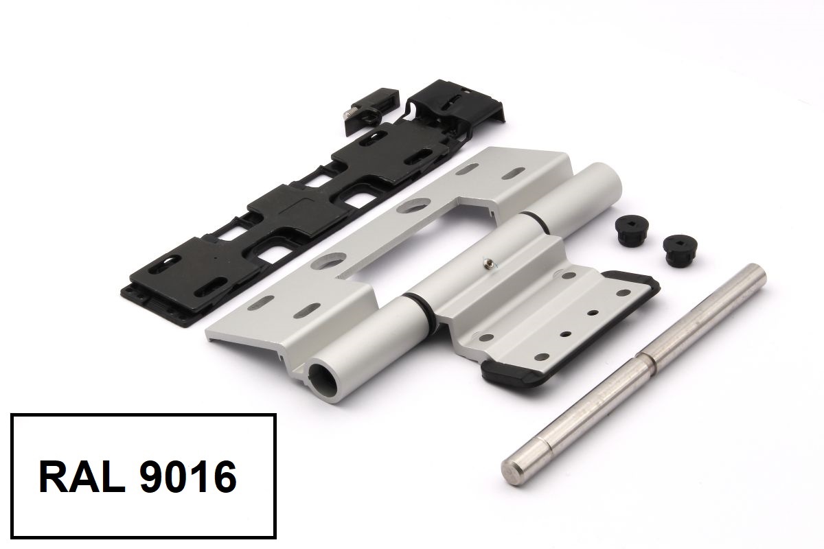 Schueco-Rollentuerband-239593-03 Schüco 239593 Rollentürband, RAL 9016 weiß, 65 mm, nach außen öffnende Tür