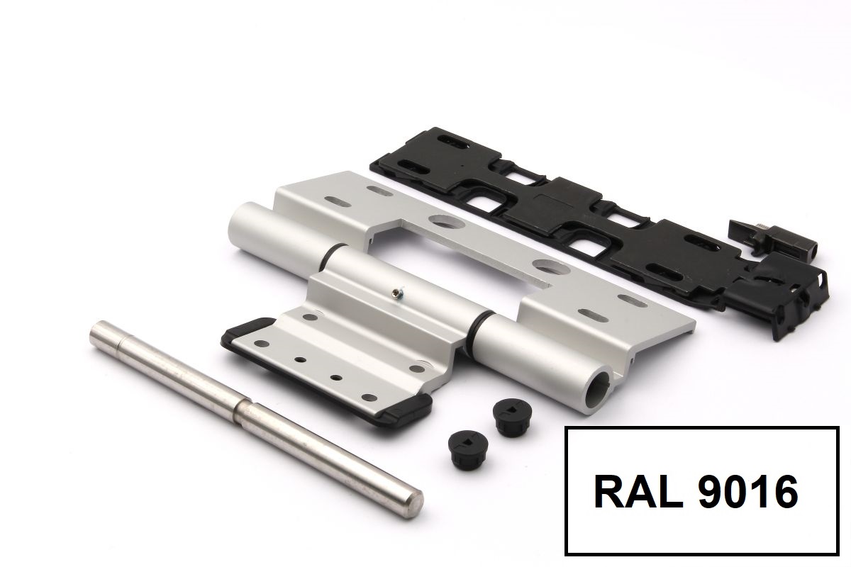 Schueco-Rollentuerband-239593-04 Schüco 239593 Rollentürband, RAL 9016 weiß, 65 mm, nach außen öffnende Tür
