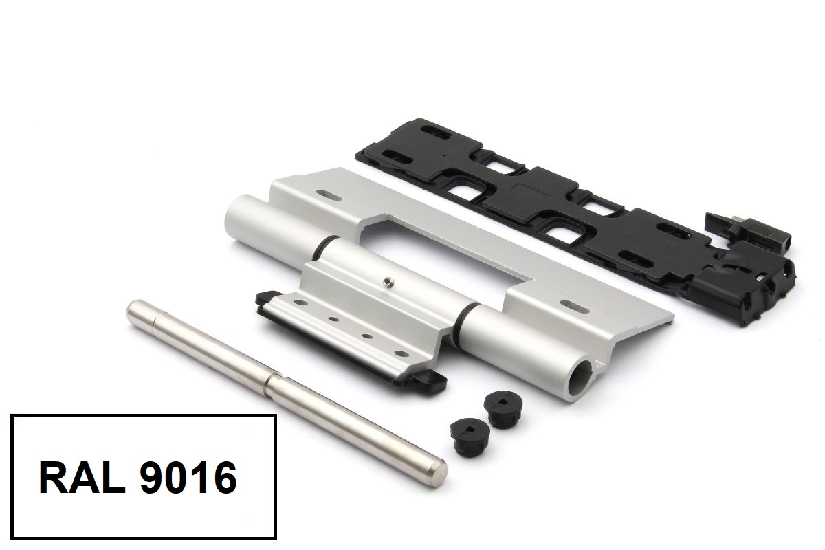 Schueco-Rollentuerband-239587-04 Schüco 239587 Rollentürband, RAL 9016 weiß, nach innen öffnende Tür