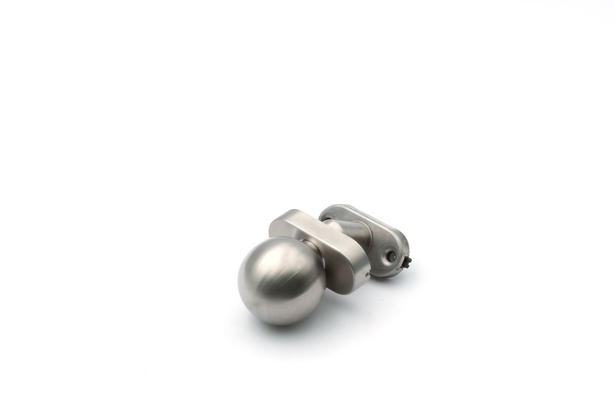 ECO-T-rknauf-silber-K-160-01-03 ECO Schulte K-160 Türknauf auf Ovalrosette, Edelstahl