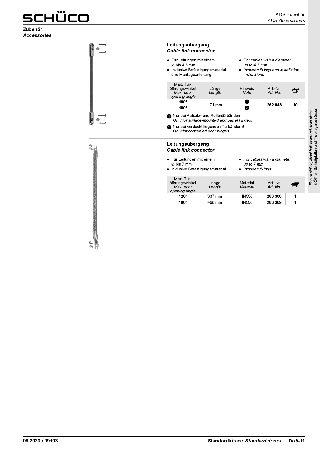 Schüco 263306 verdeckter Leitungsübergang (Vorgängerartikel 262599) Schüco 263306 verdeckter Leitungsübergang (Vorgängerartikel 262599)