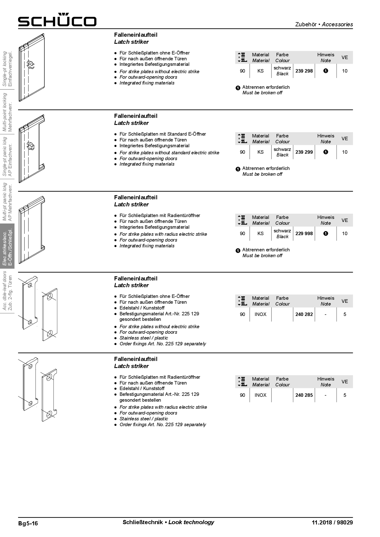 Schüco 239298 Falleneinlaufteil