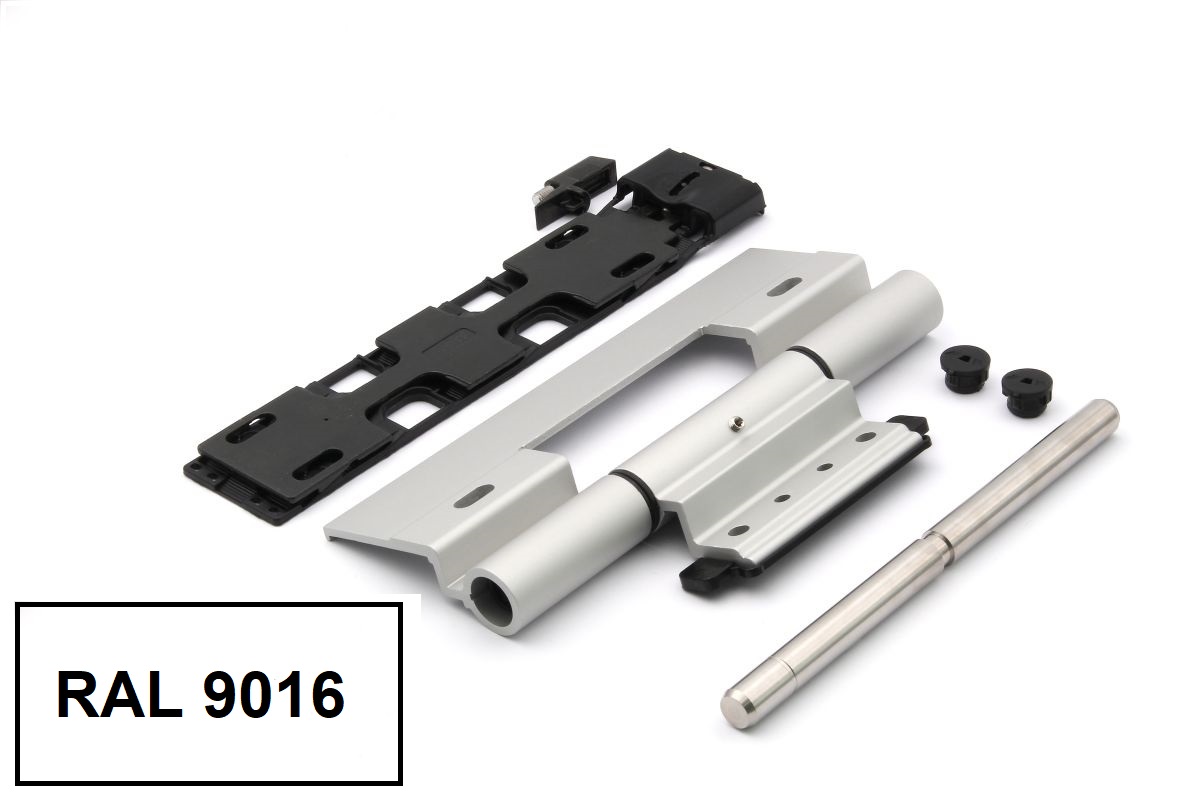 Schueco-Rollentuerband-239587-03 Schüco 239587 Rollentürband, RAL 9016 weiß, nach innen öffnende Tür