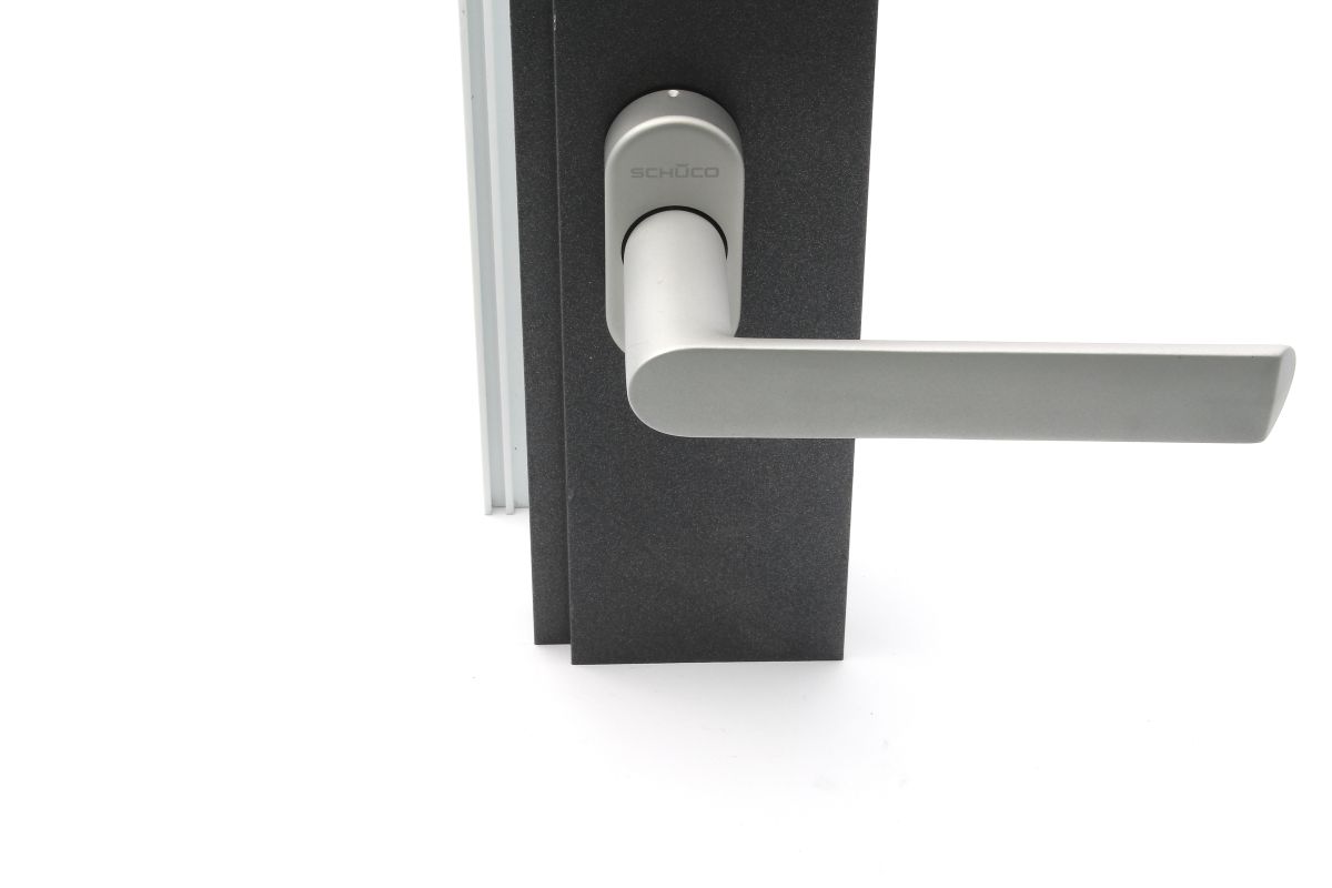 Schüco 240152 Türdrücker Halbgarnitur, C0/EV1 silber (Vorgängerartikel 210603)