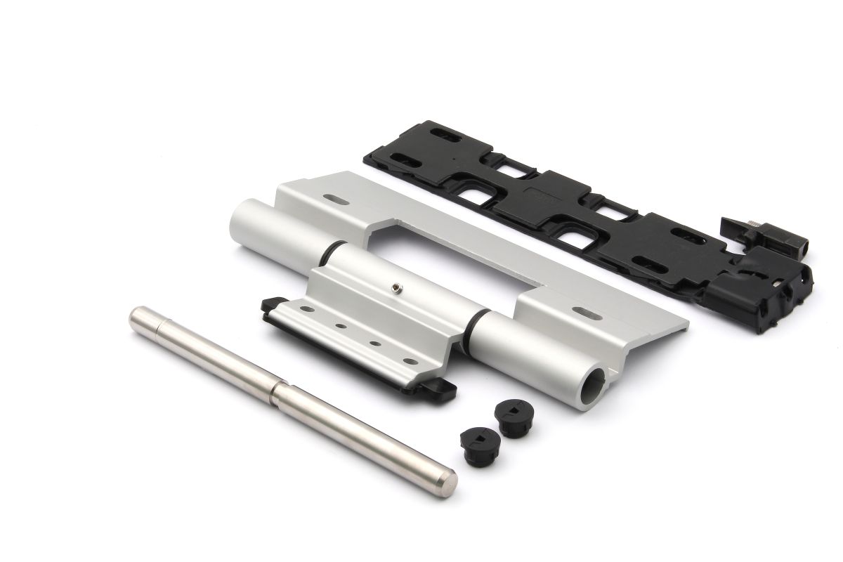 Schueco-Rollentuerband-239584-04 Schüco 239584 Rollentürband, C0 silber, nach innen öffnende Tür