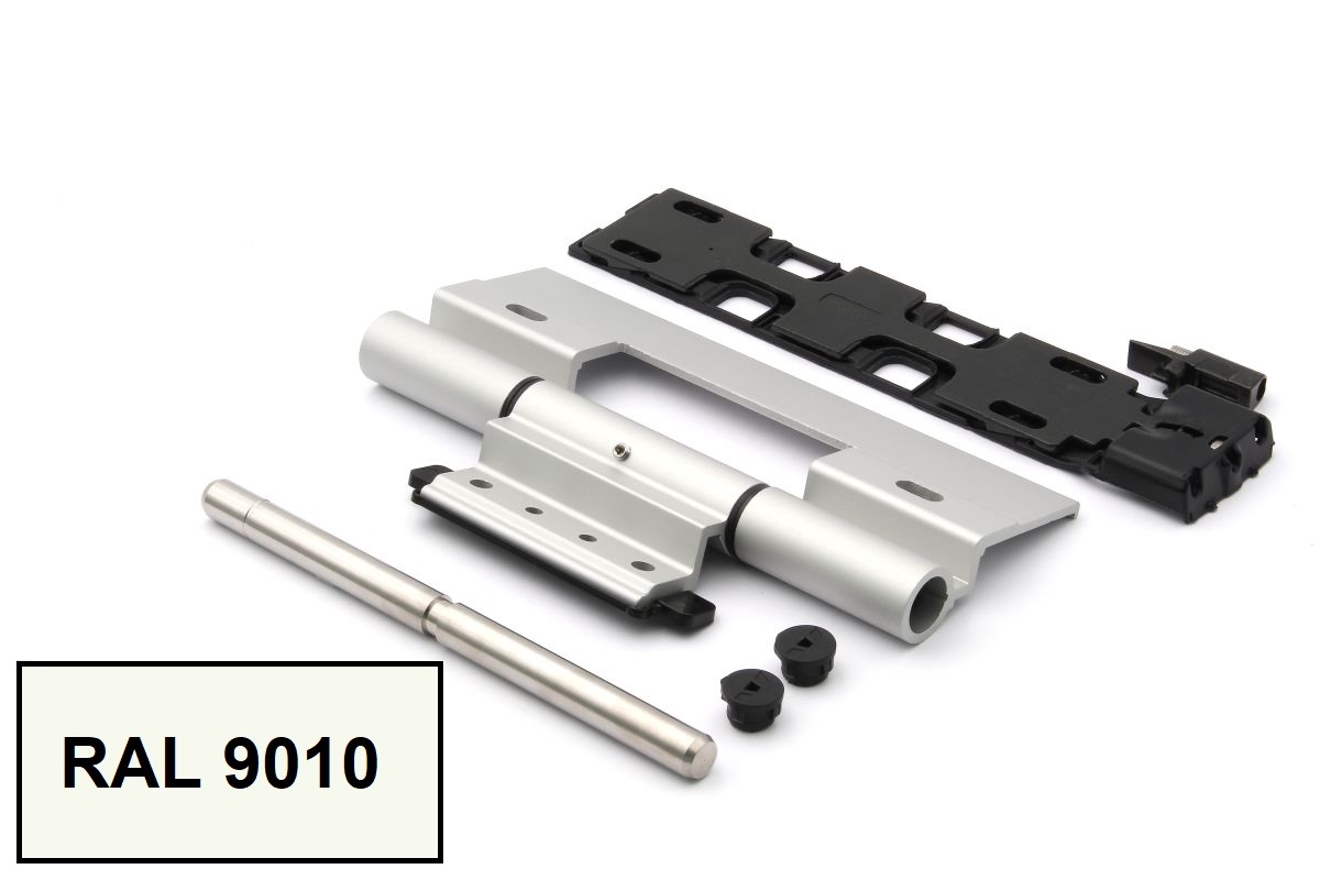 Schueco-Rollentuerband-239586-04 Schüco 239586 Rollentürband, RAL 9010 reinweiß, nach innen öffnende Tür