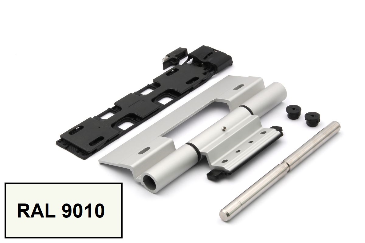 Schueco-Rollentuerband-239586-03 Schüco 239586 Rollentürband, RAL 9010 reinweiß, nach innen öffnende Tür