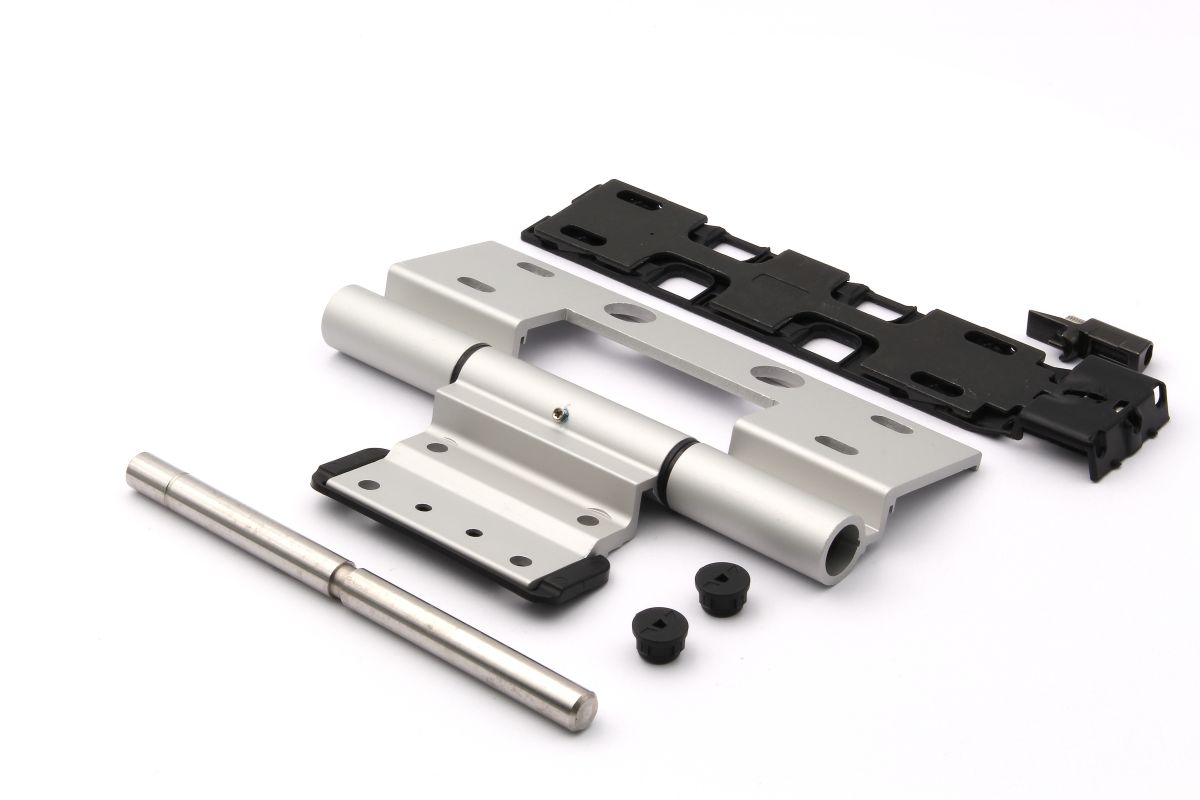 Schueco-Rollentuerband-239590-04 Schüco 239590 Rollentürband, C0 silber, 65 mm, nach außen öffnende Tür