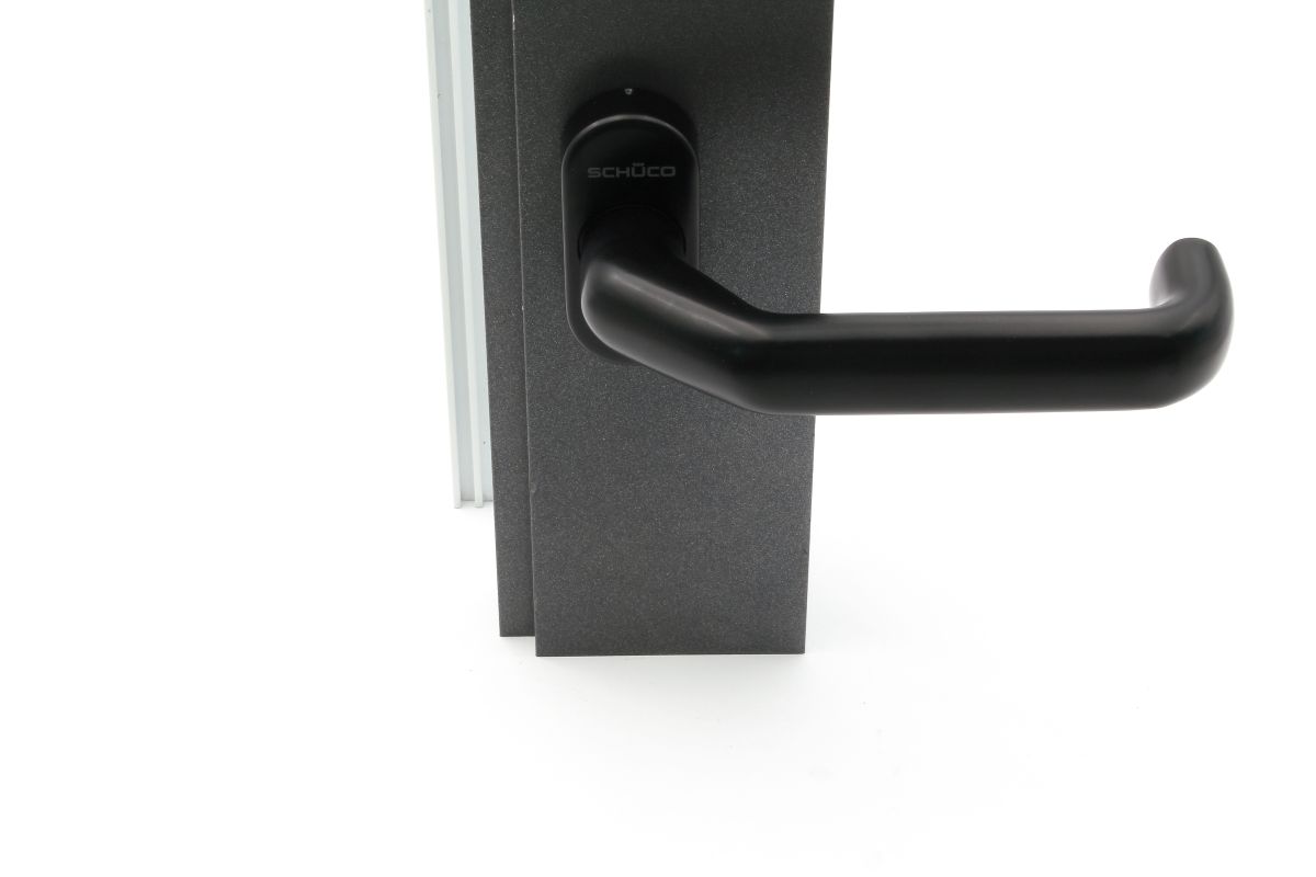 Schüco 210752 Türdrücker Halbgarnitur, RAL 9005 schwarz