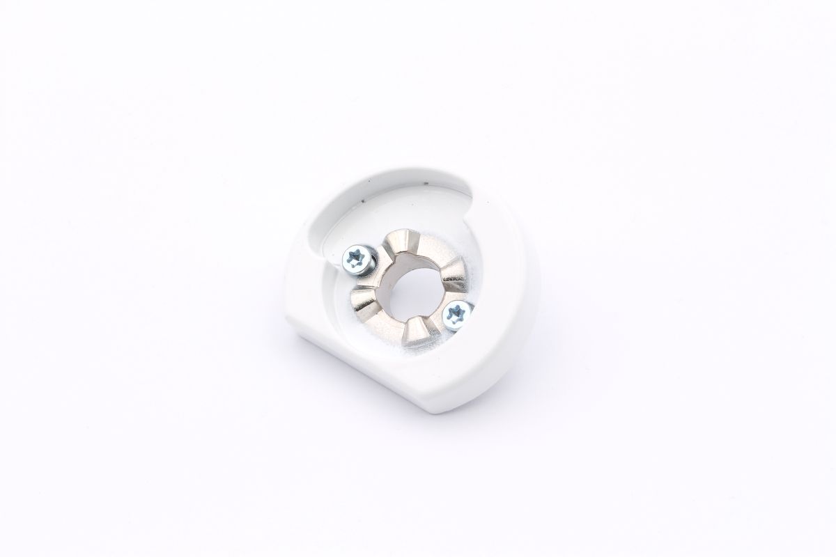 Schüco 247105 Befestigungsrosette KvD abschließbar DIN links, RAL 9016 weiß