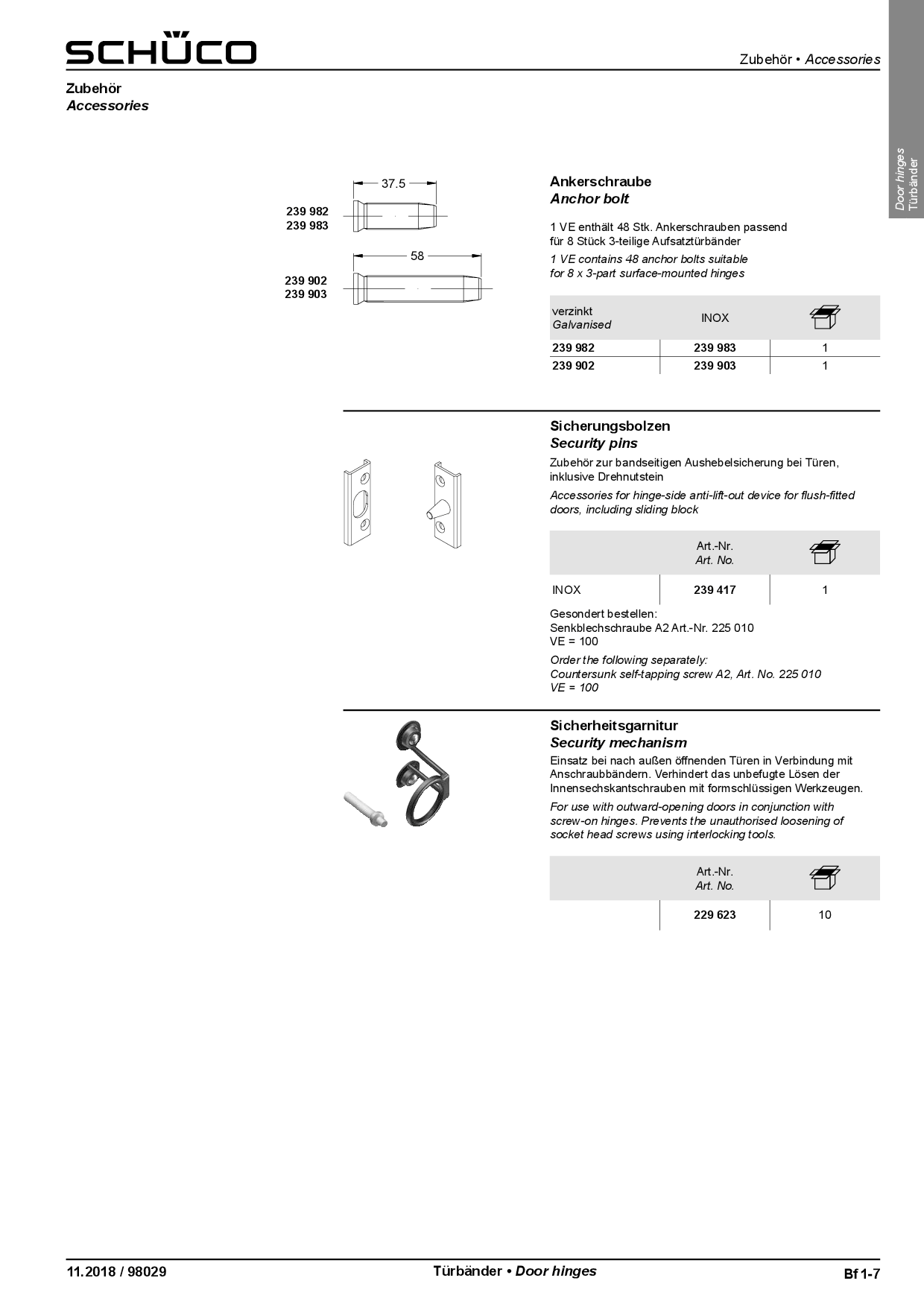 Schüco 239983 Ankerschraube 37,5 mm, Stückartikel Schüco 239983 Ankerschraube 37,5 mm, Stückartikel